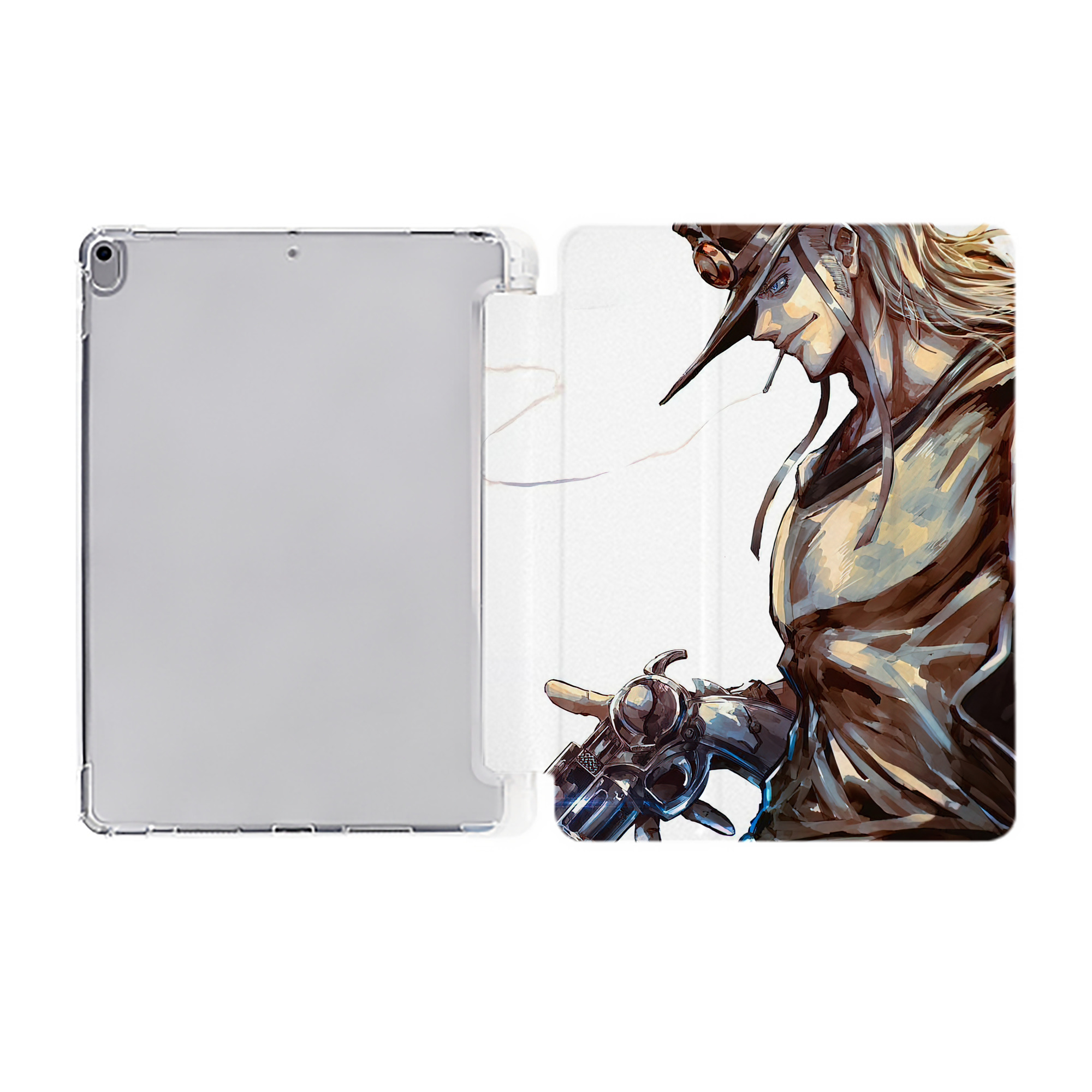 （画像用） ジョジョの奇妙な冒険 JoJo's Bizarre Adventure IPad ケース ペン収納付き 三つ折りスタンド PUレザー×シリコン 対応機種9.5/10.5/10.9インチ